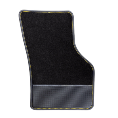 2er Set Velour Carbonleder Fußmatten