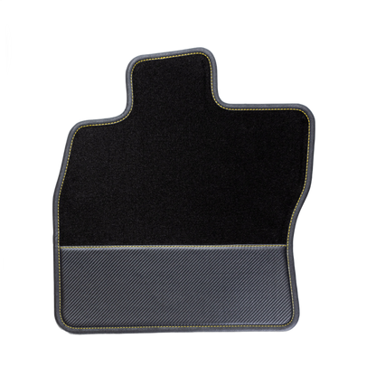 2er Set Velour Carbonleder Fußmatten